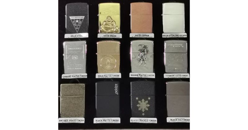 Các chất liệu vỏ zippo