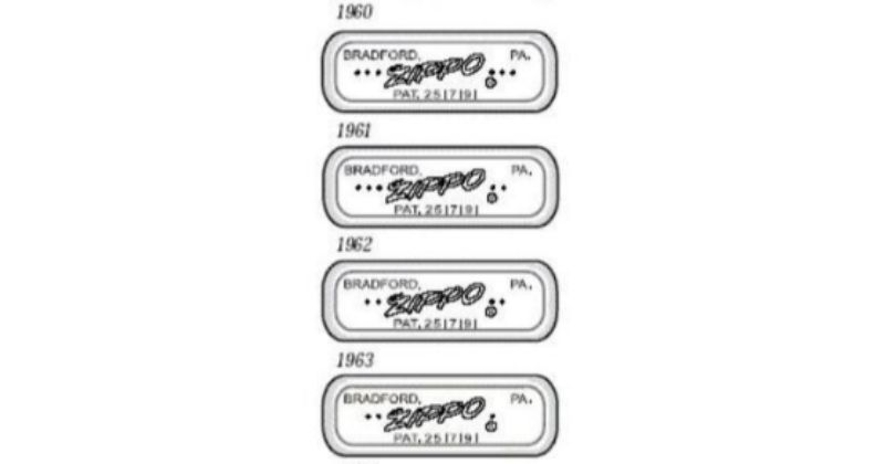 Mộc đáy Zippo giai đoạn 1960 – 1963