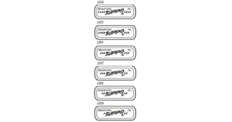 Mộc đáy Zippo giai đoạn 1974 – 1979