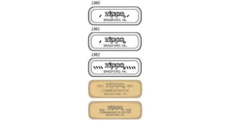 Mộc đáy Zippo giai đoạn 1980 – 1982