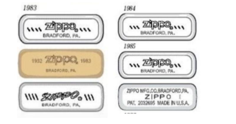 Mộc đáy Zippo giai đoạn 1982-1985