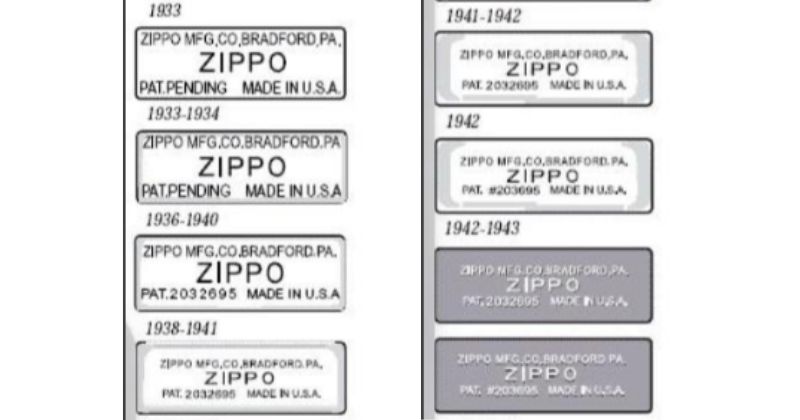 mộc đáy zippo 1932 – 1943