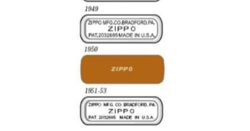 mộc đáy zippo 1949 – 1953