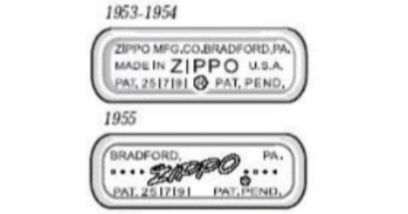 mộc đáy zippo 1953 – 1955